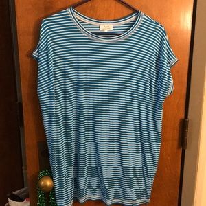Cute blue and white striped Tee